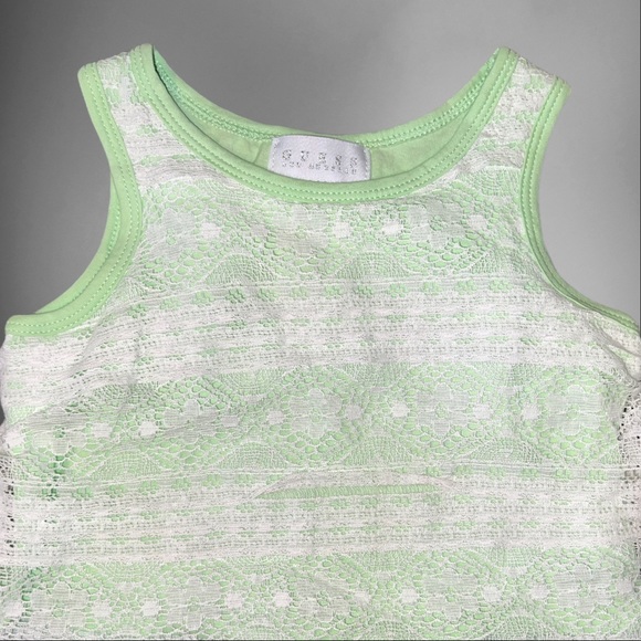 Guess Los Angeles Kids Light Green Spring Easter Dress Size M 5-6. - Picture 4 of 8